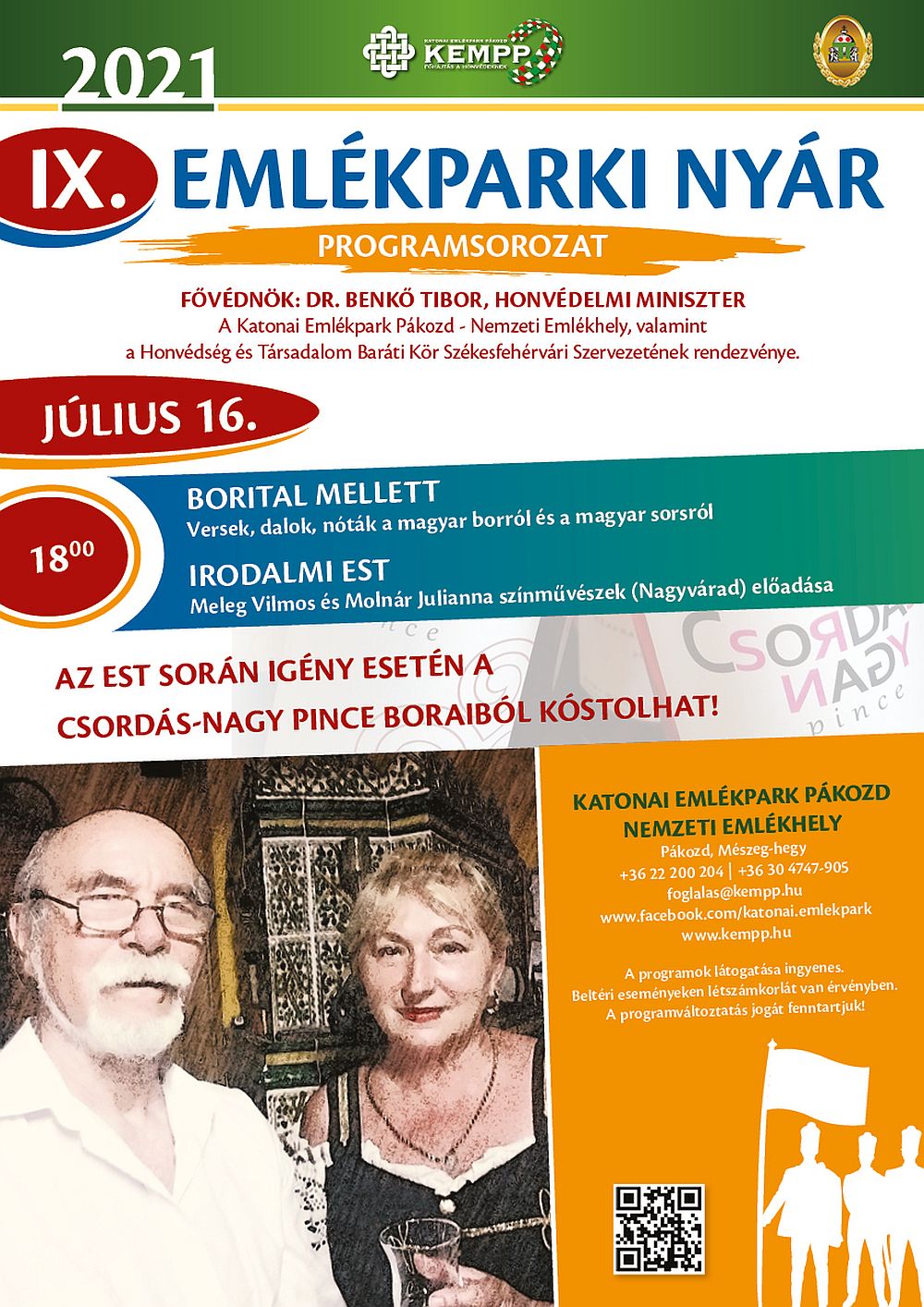 Borital mellett - irodalmi esttel folytatódik az Emlékparki Nyár